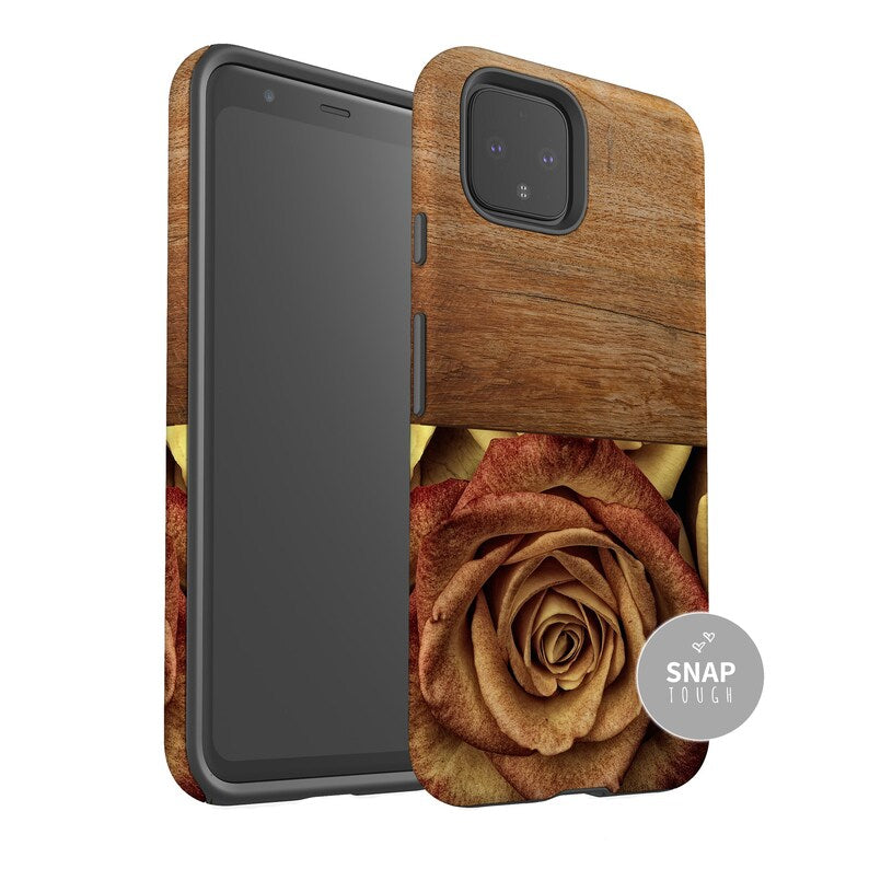 BURNT ROSE Case | For Google phones including Pixel 4XL, Pixel 4a, Pixel 5, Pixel