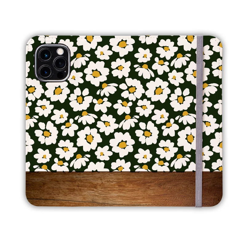 DAISY DREAMS Folio Wallet | For iPhone 13 Pro Max, iPhone 12 Mini, iPhone 11, iPhone SE, iPhone Xr, Galaxy S21, Galaxy S20, Galaxy S10