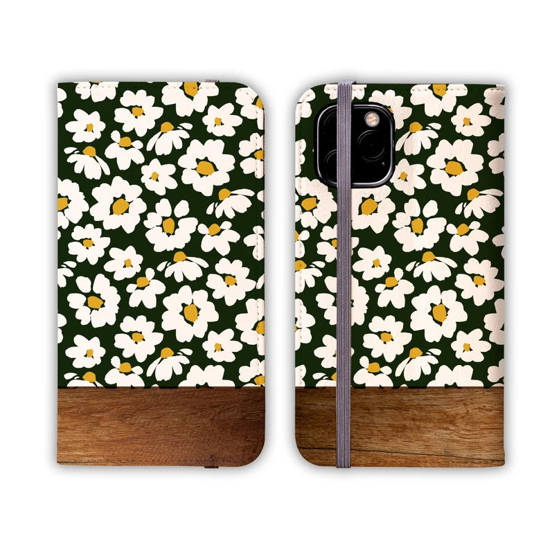 DAISY DREAMS Folio Wallet | For iPhone 13 Pro Max, iPhone 12 Mini, iPhone 11, iPhone SE, iPhone Xr, Galaxy S21, Galaxy S20, Galaxy S10
