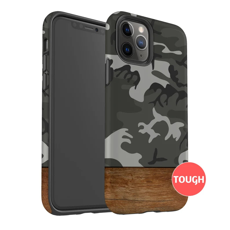 GREY CAMO Case | For Apple iPhone 13 Pro Max, iPhone 12 Mini, iPhone 11, iPhone SE, iPhone Xr, iPhone Xs, iPhone X, iPhone 8