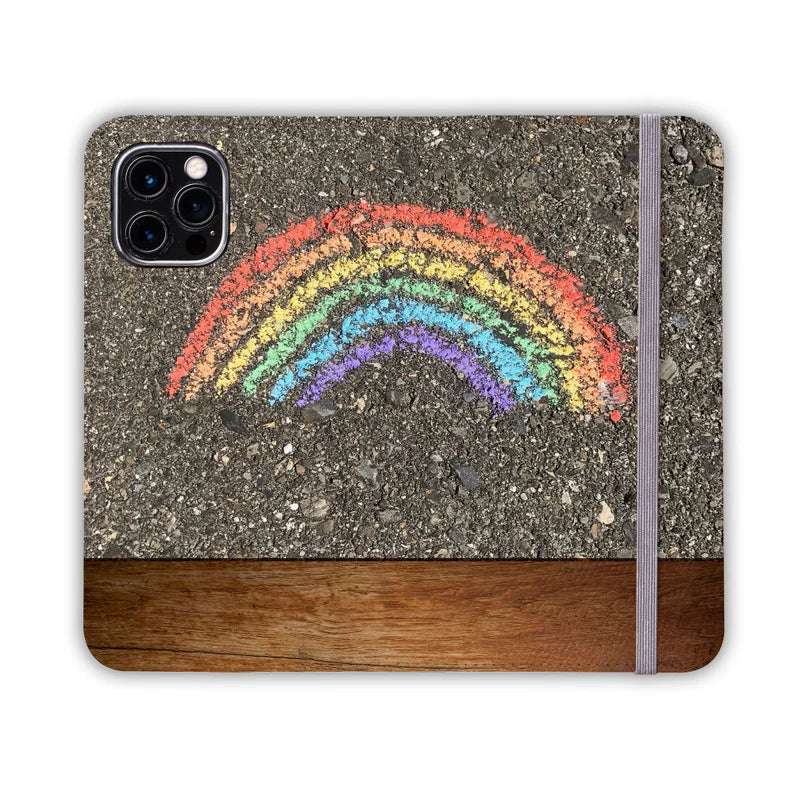 RAINBOW ROAD Folio Wallet | For iPhone 13 Pro Max, iPhone 12 Mini, iPhone 11, iPhone SE, iPhone Xr, Galaxy S21, Galaxy S20, Galaxy S10