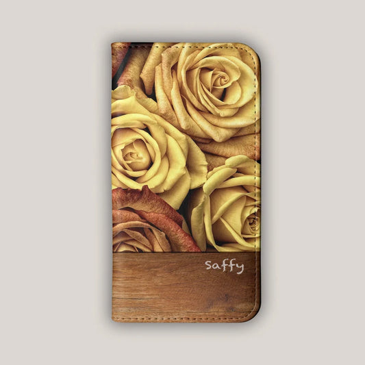 RUSTED ROSE Folio Wallet | For iPhone SE, iPhone XR, iPhone 8 PLUS, iPhone 8, iPhone 7 PLUS, iPhone 7, iPhone 6s Plus, iPhone 6s, iPhone 6 Plus, iPhone 6