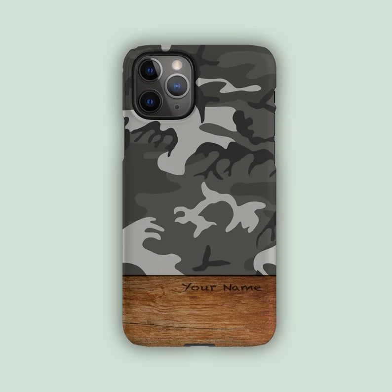 GREY CAMO Case | For Apple iPhone 13 Pro Max, iPhone 12 Mini, iPhone 11, iPhone SE, iPhone Xr, iPhone Xs, iPhone X, iPhone 8