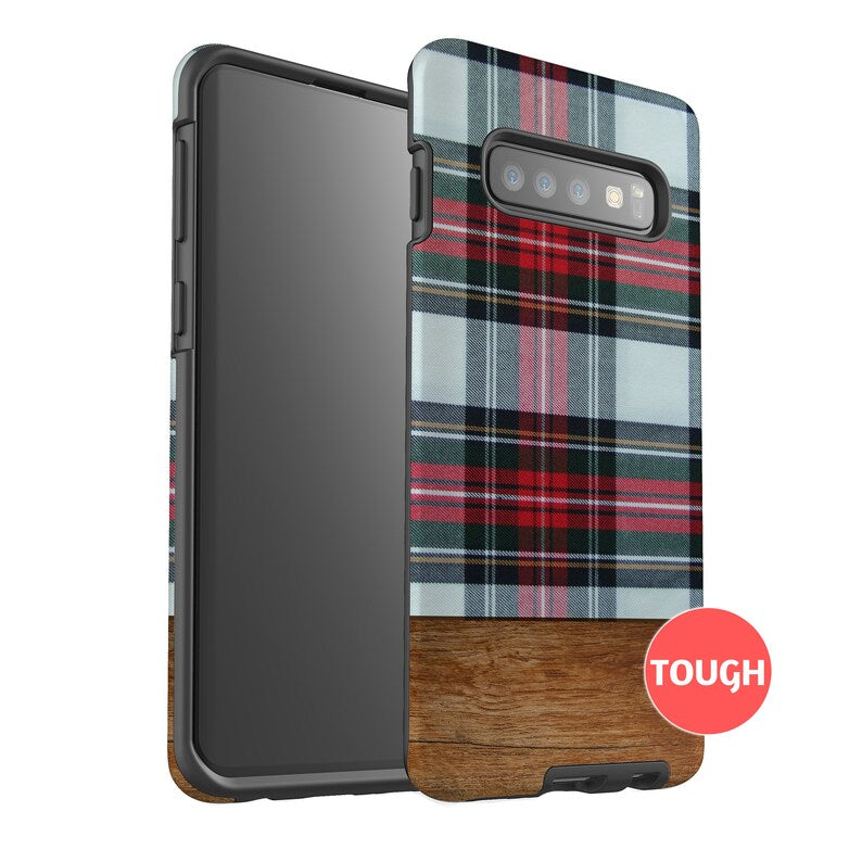 TARTAN RED Case | For Samsung Galaxy S10, Galaxy 10 Plus, Galaxy S10e, Galaxy J6